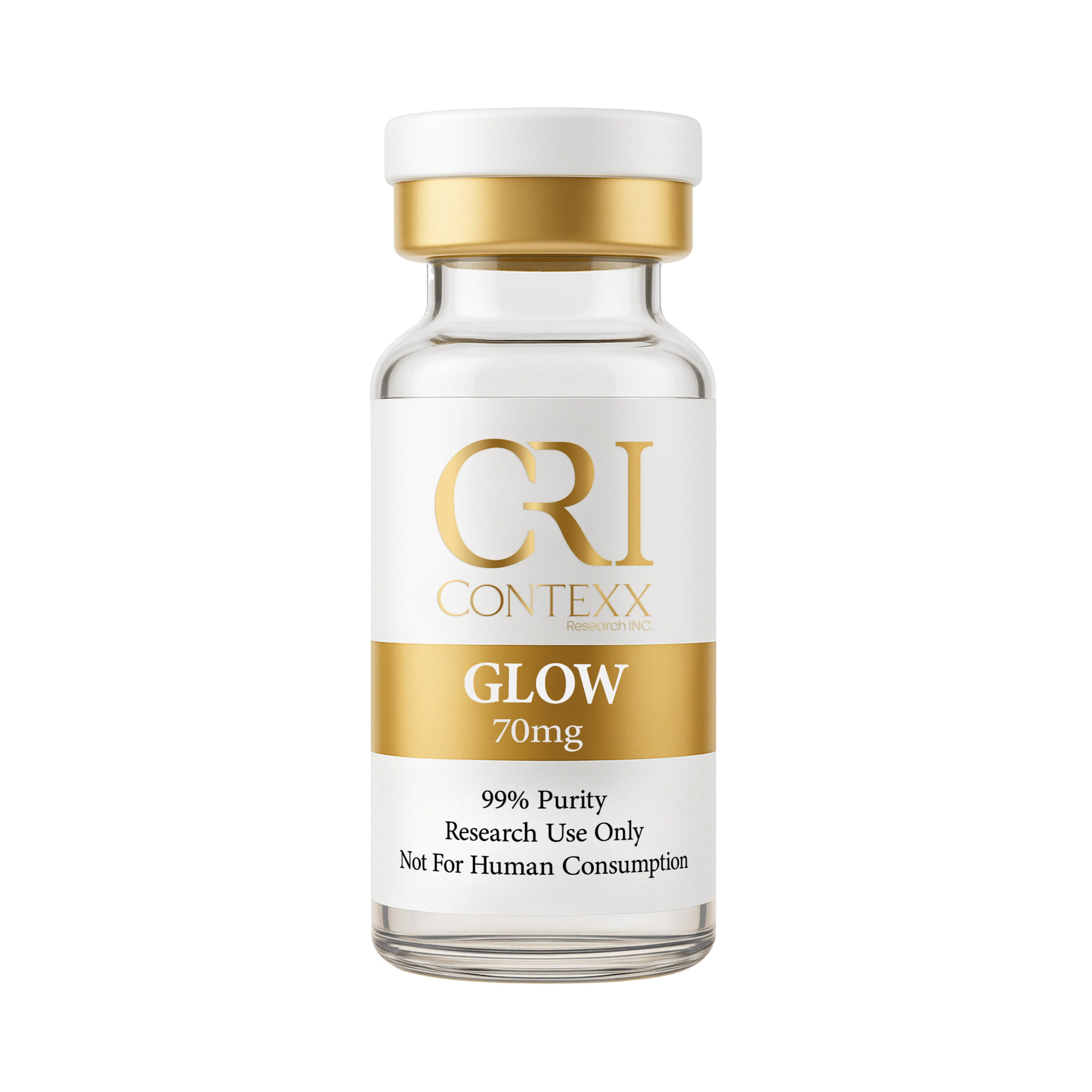 GLOW 70mg research peptide vial – Contexx Research